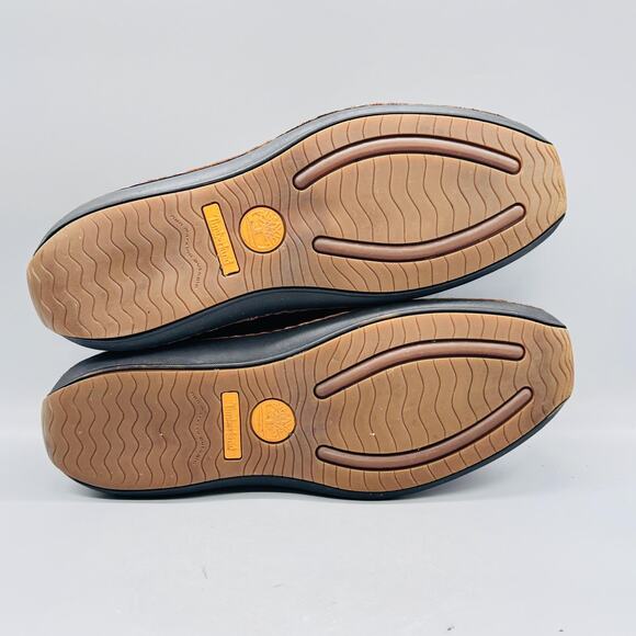 Timberland Shoes Mens 13 Brown Leather Boat Deck Moc Toe Lace Up Casual Comfort - Picture 8 of 11